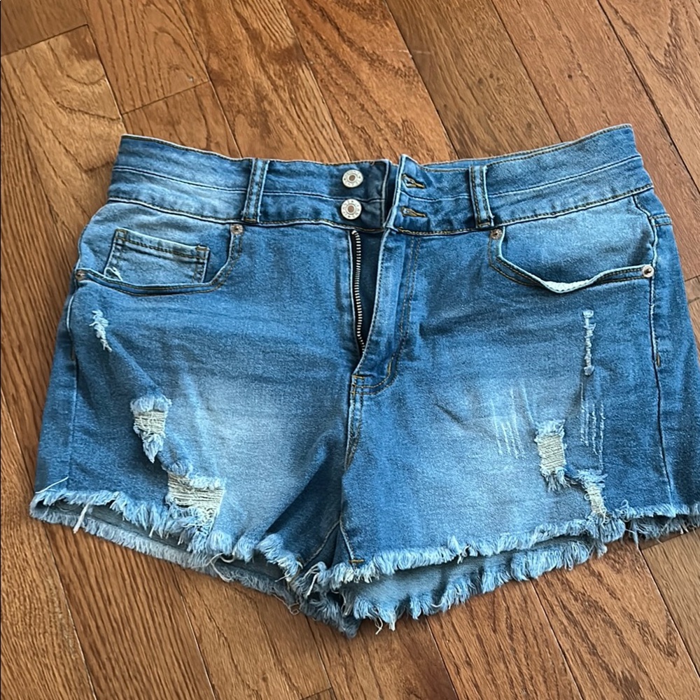 Denim Distressed Women Shorts